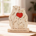 Bear Family Puzzle – Personalized Wooden Keepsake