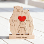 Bear Family Puzzle – Personalized Wooden Keepsake