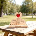 Dinosaur Family Puzzle – Personalized Wooden Keepsake