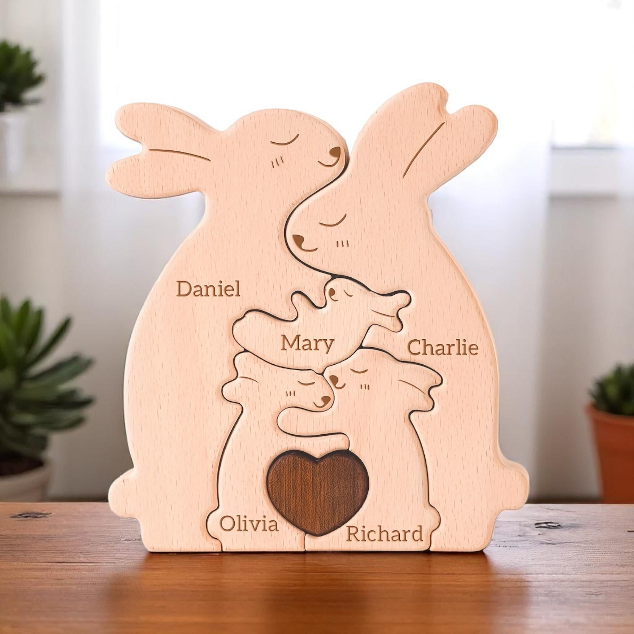 Personalised Bunny Family Puzzle