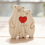 Bear Family Puzzle – Personalized Wooden Keepsake