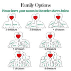 Dinosaur Family Puzzle – Personalized Wooden Keepsake
