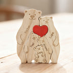 Bear Family Puzzle – Personalized Wooden Keepsake
