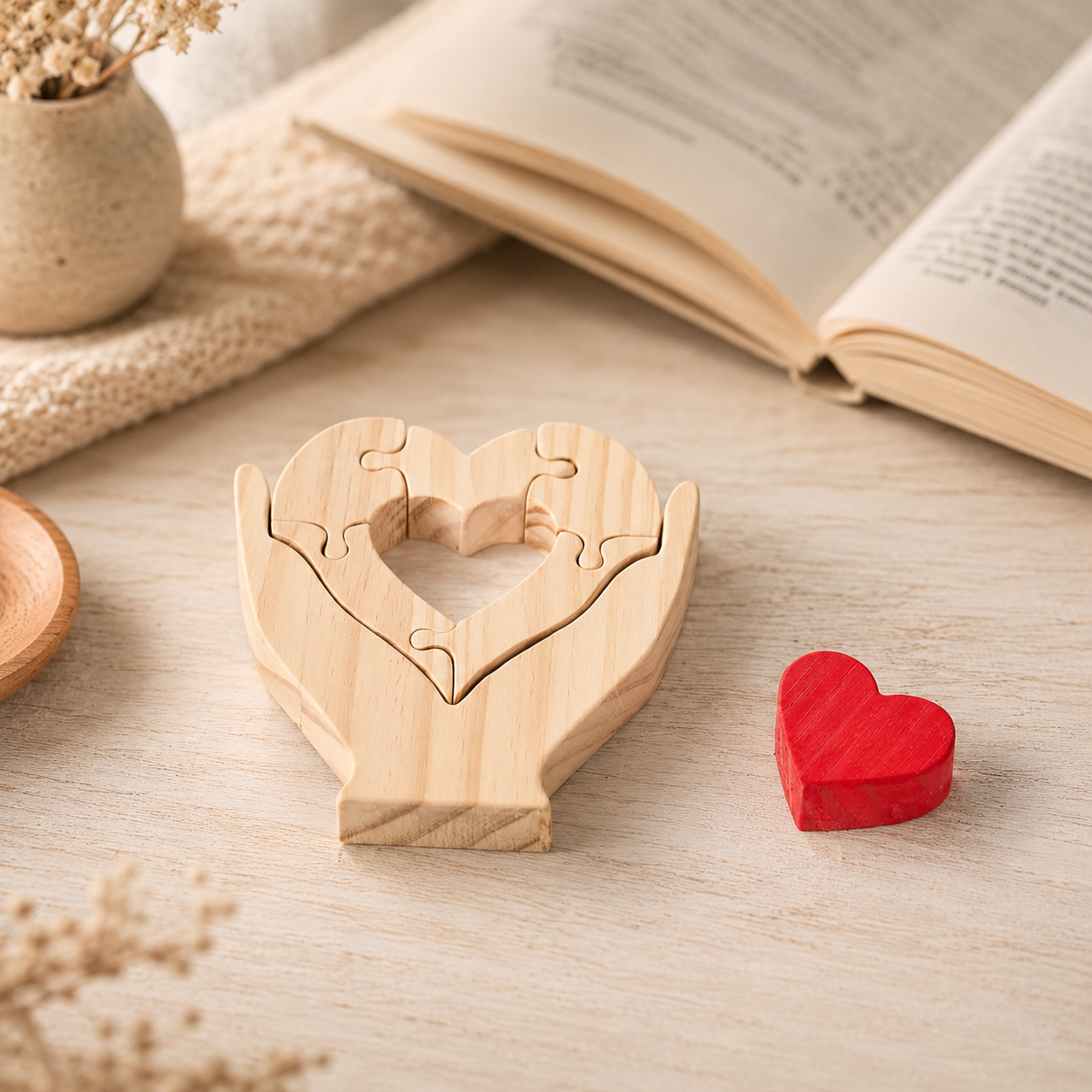 Mom Heart Puzzle – Personalized Wooden Keepsake