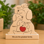 Custom Dog Couple Wooden Puzzle with Names