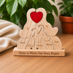 Elephant Family Puzzle – Personalized Wooden Keepsake
