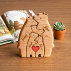Bear Family Puzzle – Personalized Wooden Keepsake