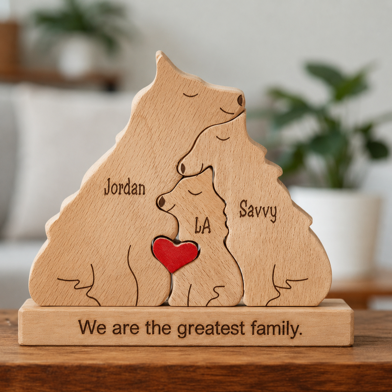 Personalised Wolf Family Puzzle
