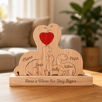 Dinosaur Family Puzzle – Personalized Wooden Keepsake