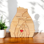 Personalised Bear Family Puzzle With Stand