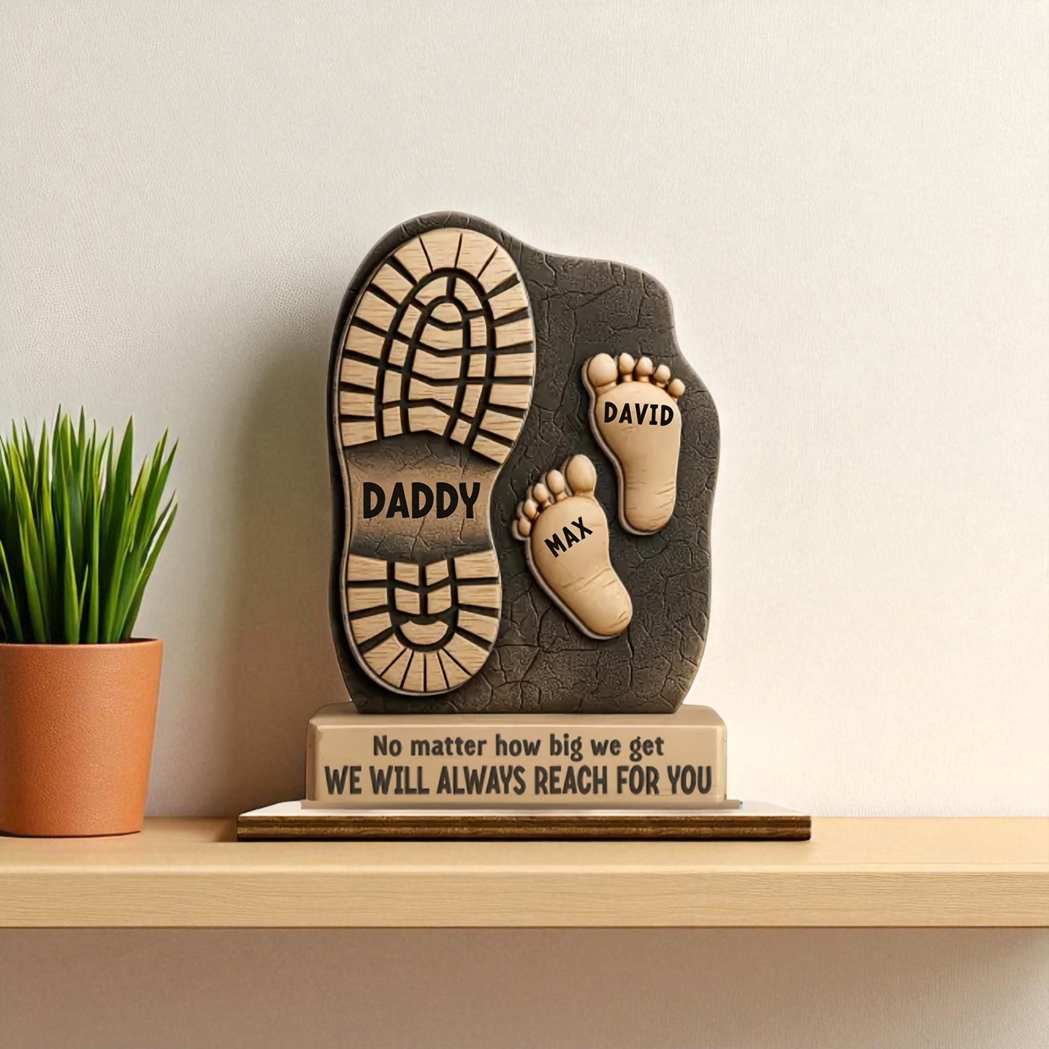 Personalised Dad Footprint Keepsake