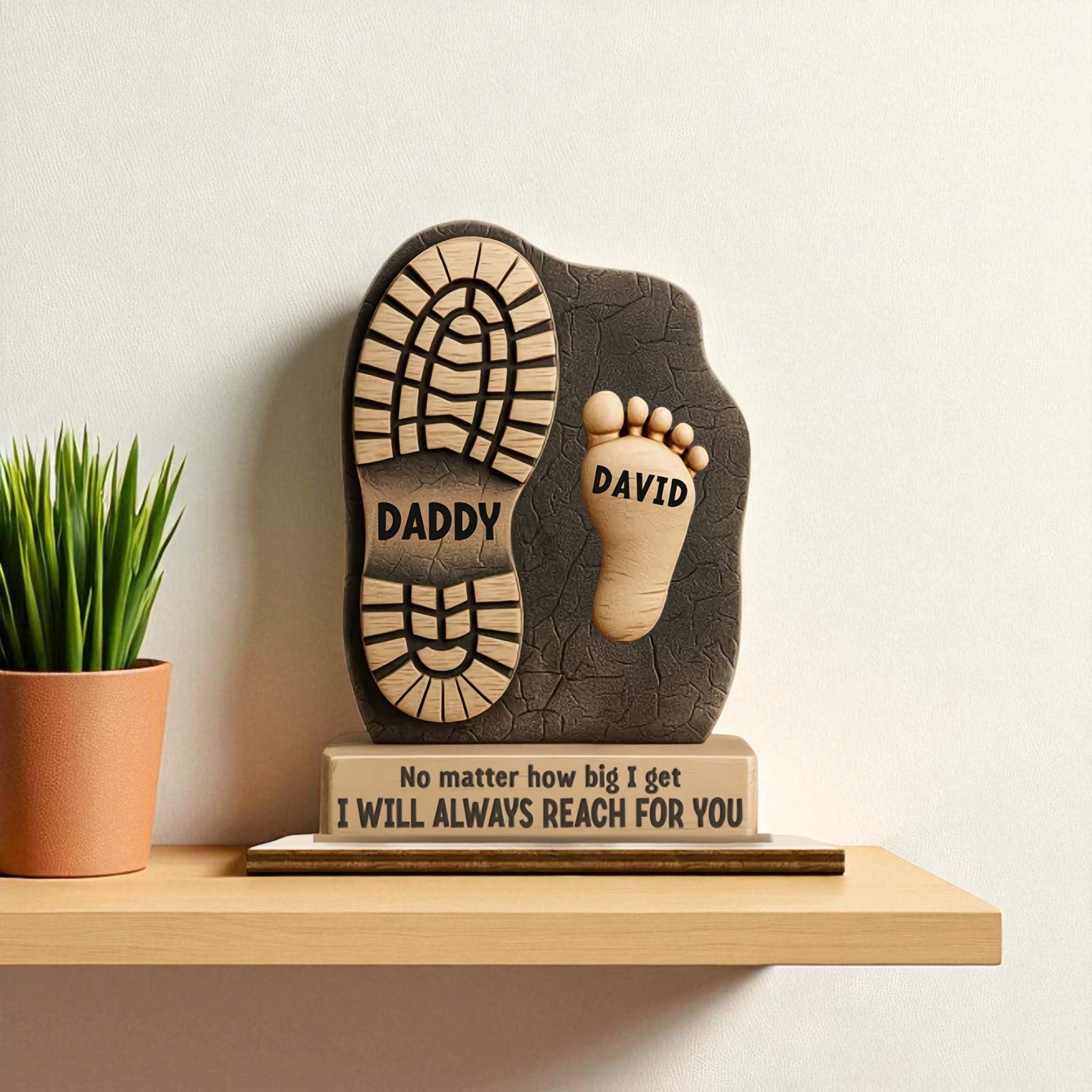 Personalised Dad Footprint Keepsake