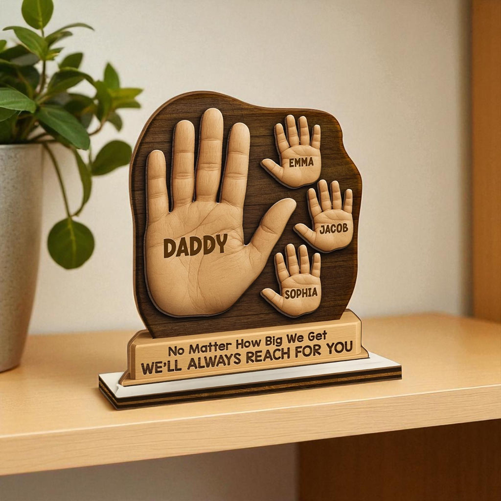 Personalised Dad Handprint Keepsake