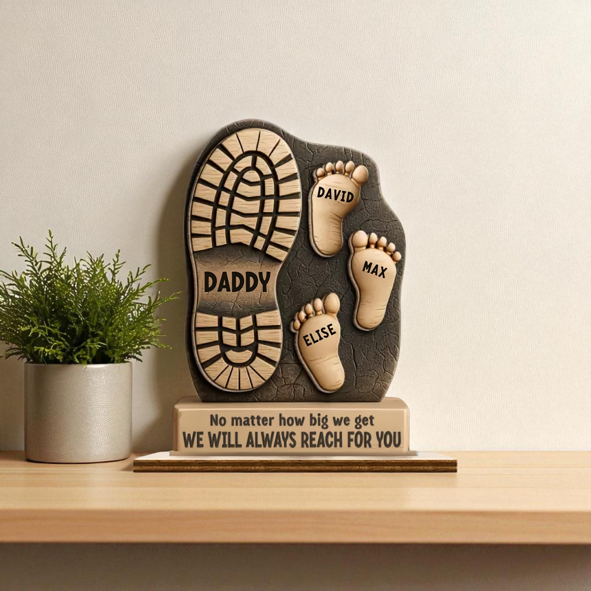 Personalised Dad Footprint Keepsake