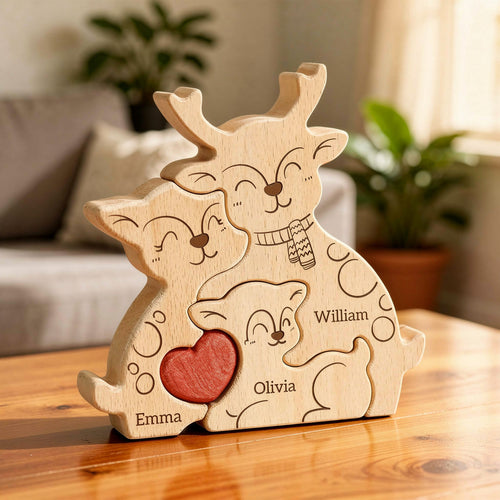 Personalised Deer Family Puzzle