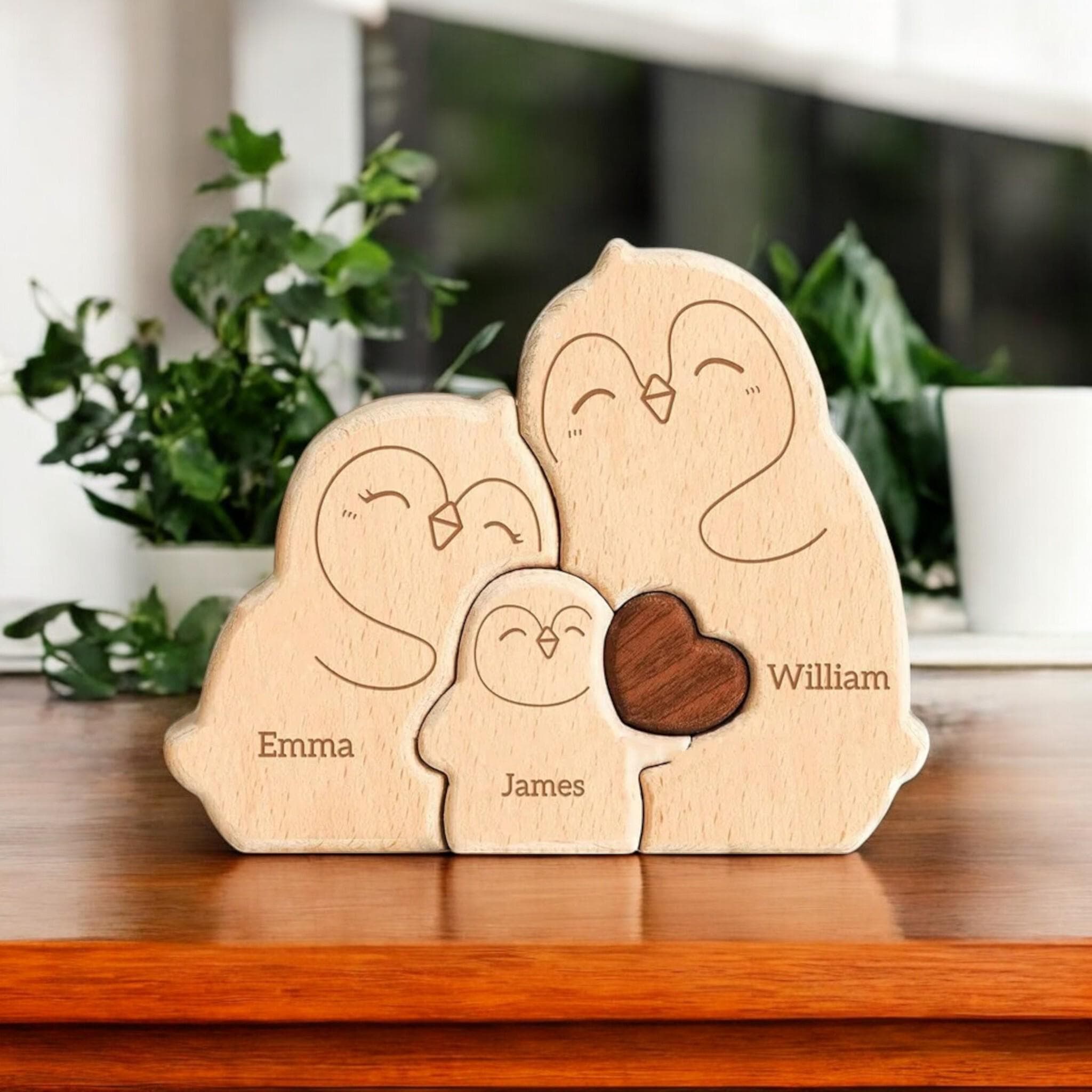 Personalised Penguin Family Puzzle