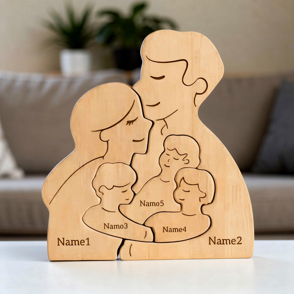 Personalised Hugging Family Puzzle