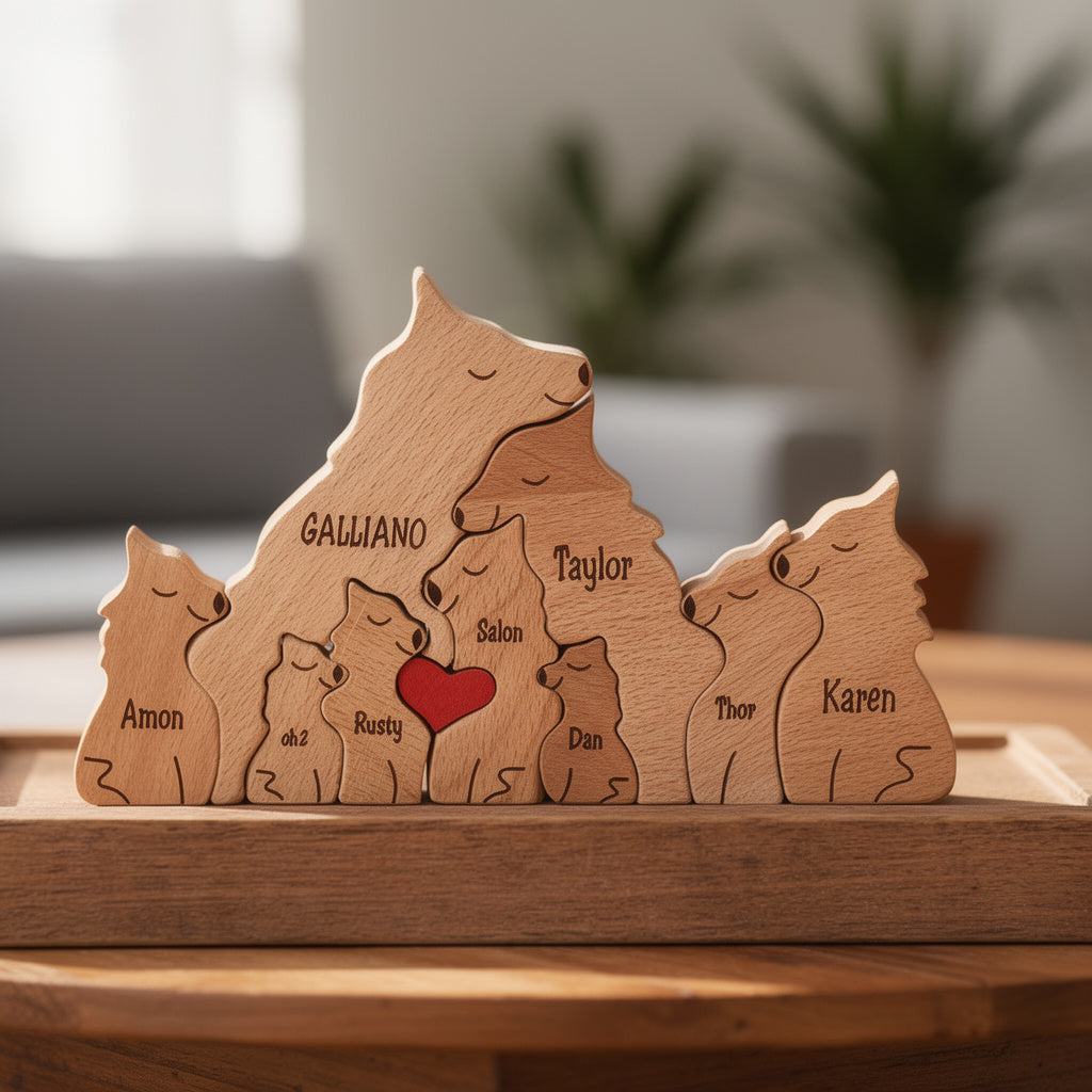 Personalised Wolf Family Puzzle