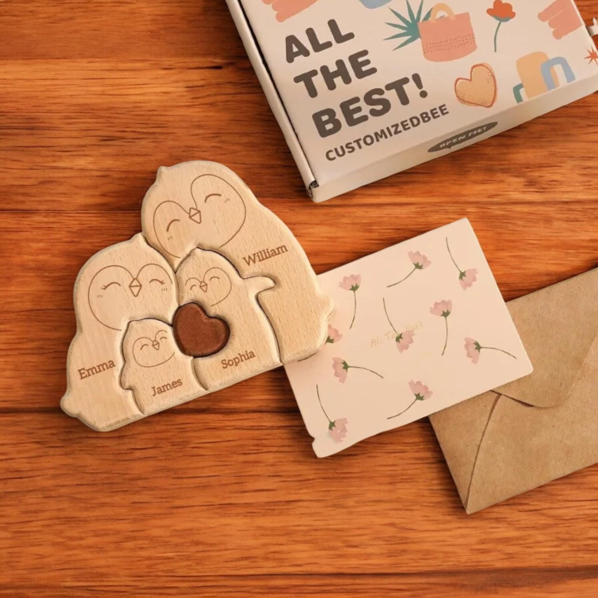 Personalised Penguin Family Puzzle