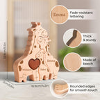 Personalised Giraffe Family Puzzle