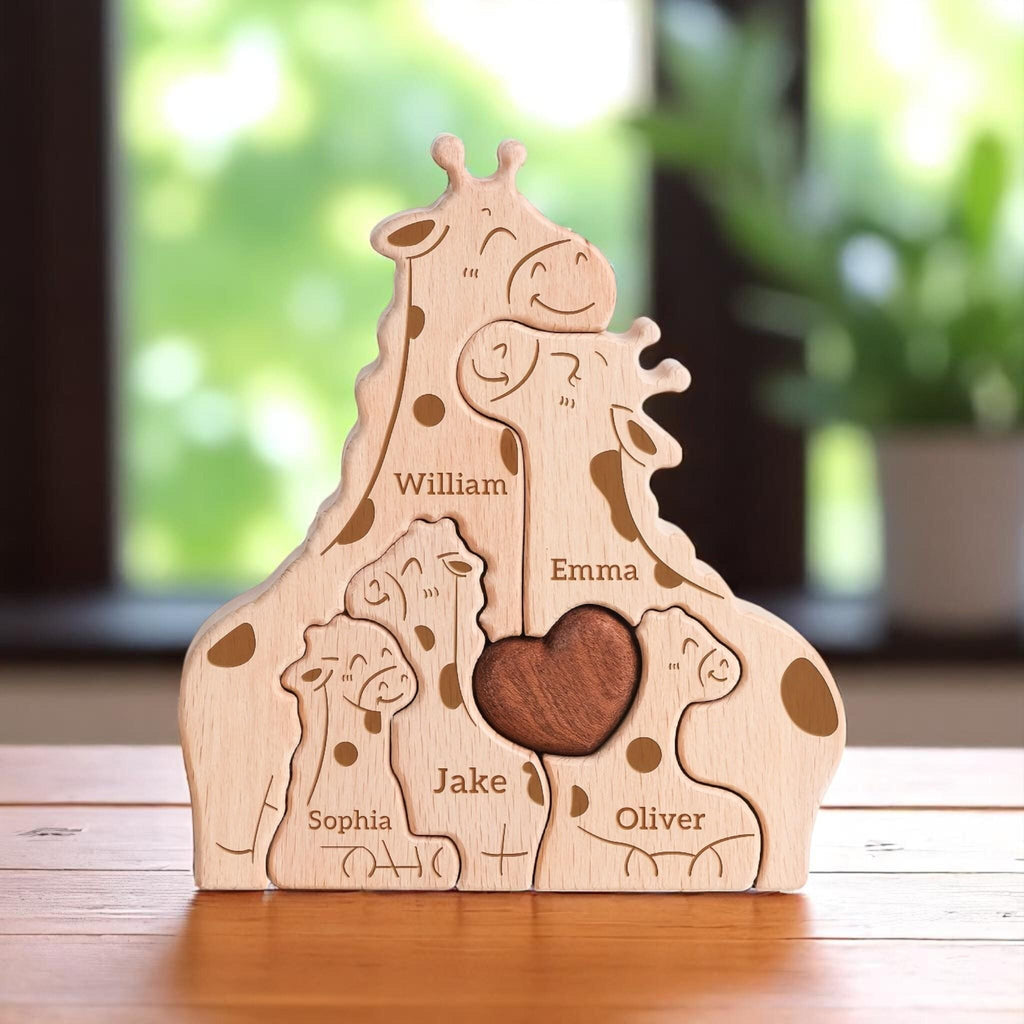 Personalised Giraffe Family Puzzle
