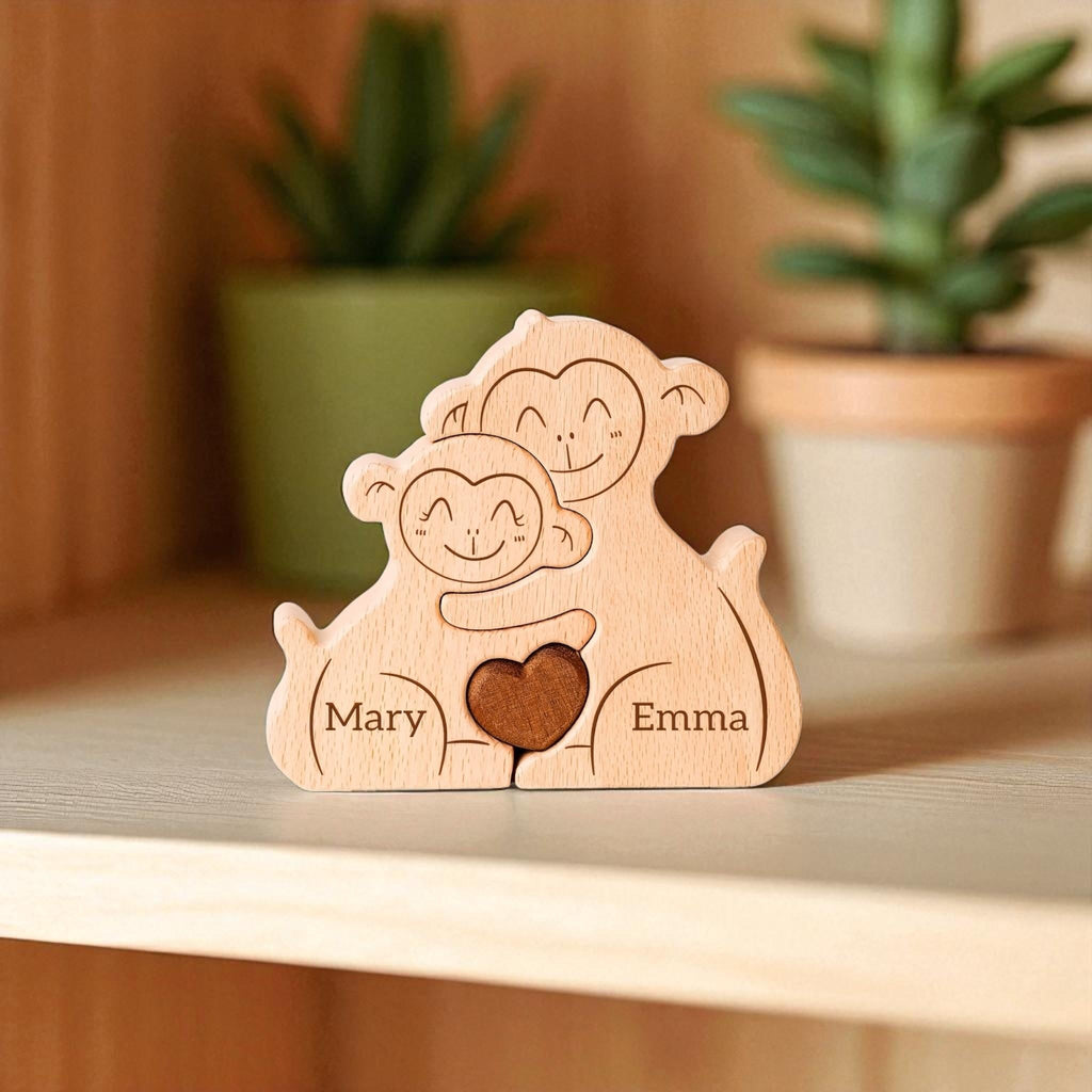 Personalised Monkey Family Puzzle