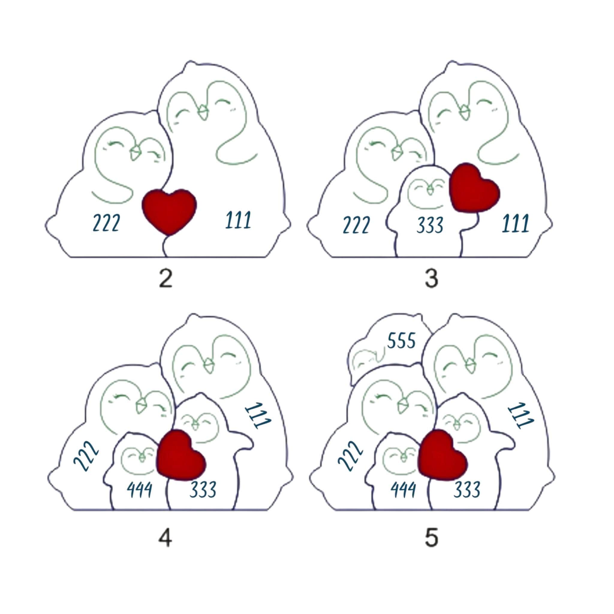 Personalised Penguin Family Puzzle