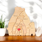 Personalised Bear Family Puzzle With Stand