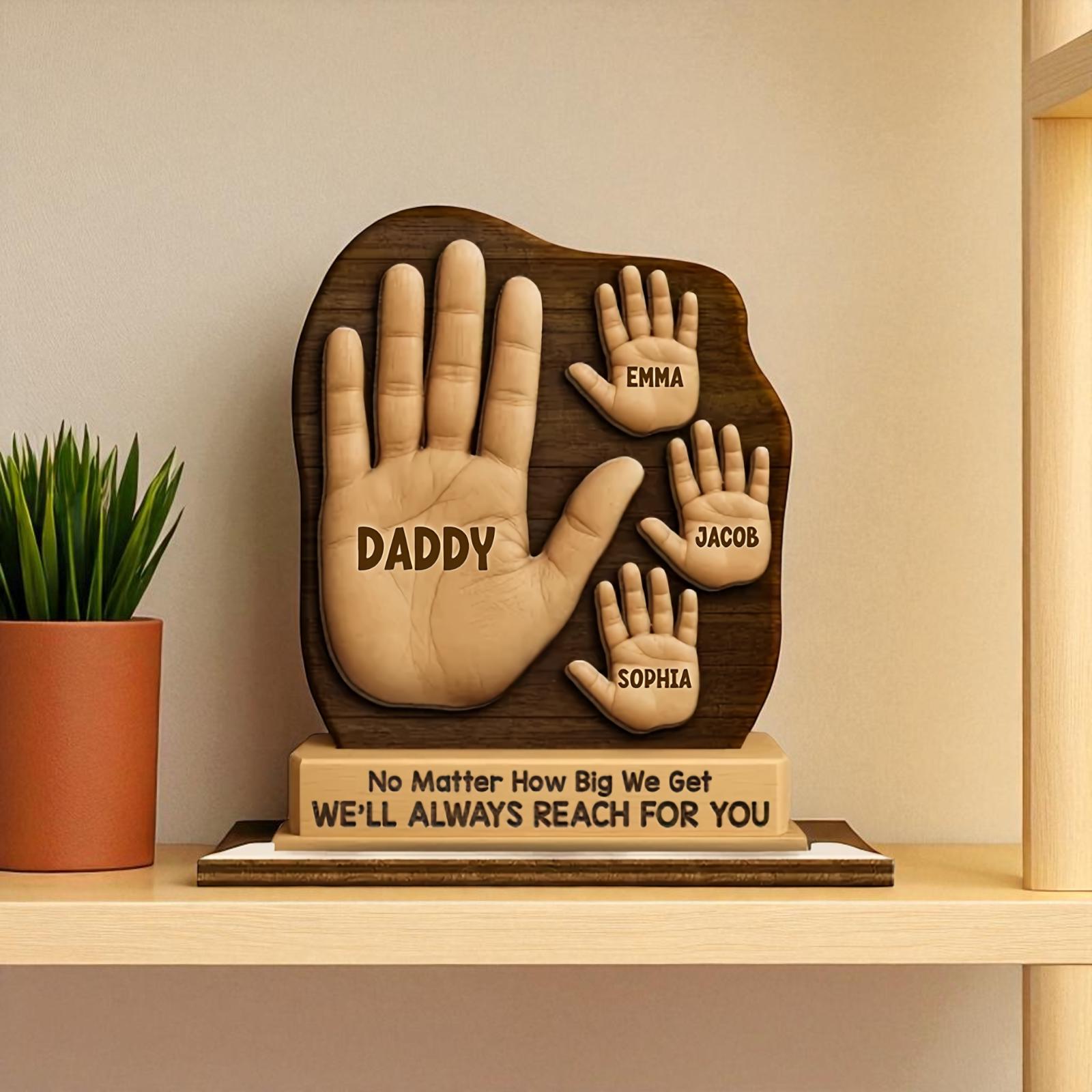 Personalised Dad Handprint Keepsake