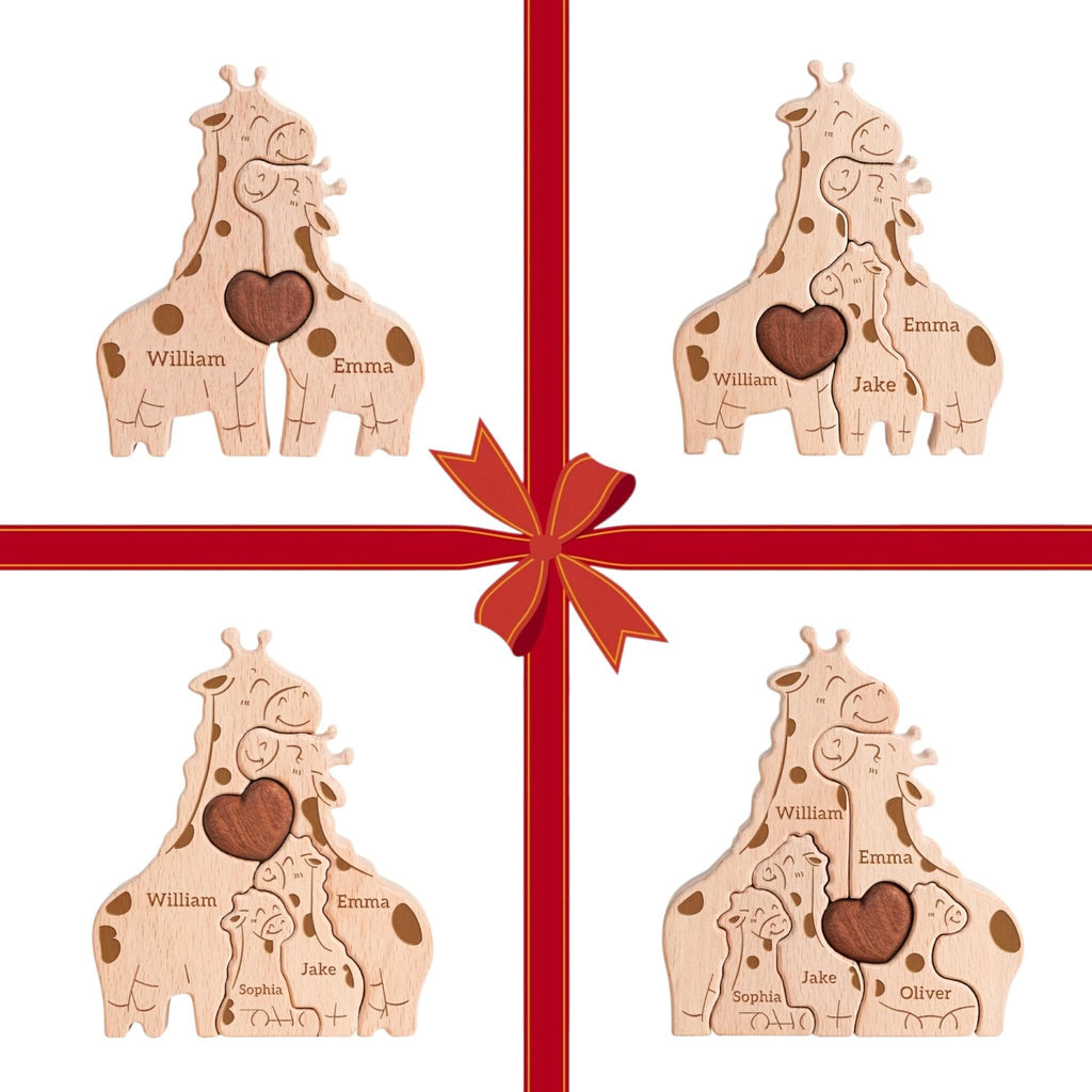 Personalised Giraffe Family Puzzle