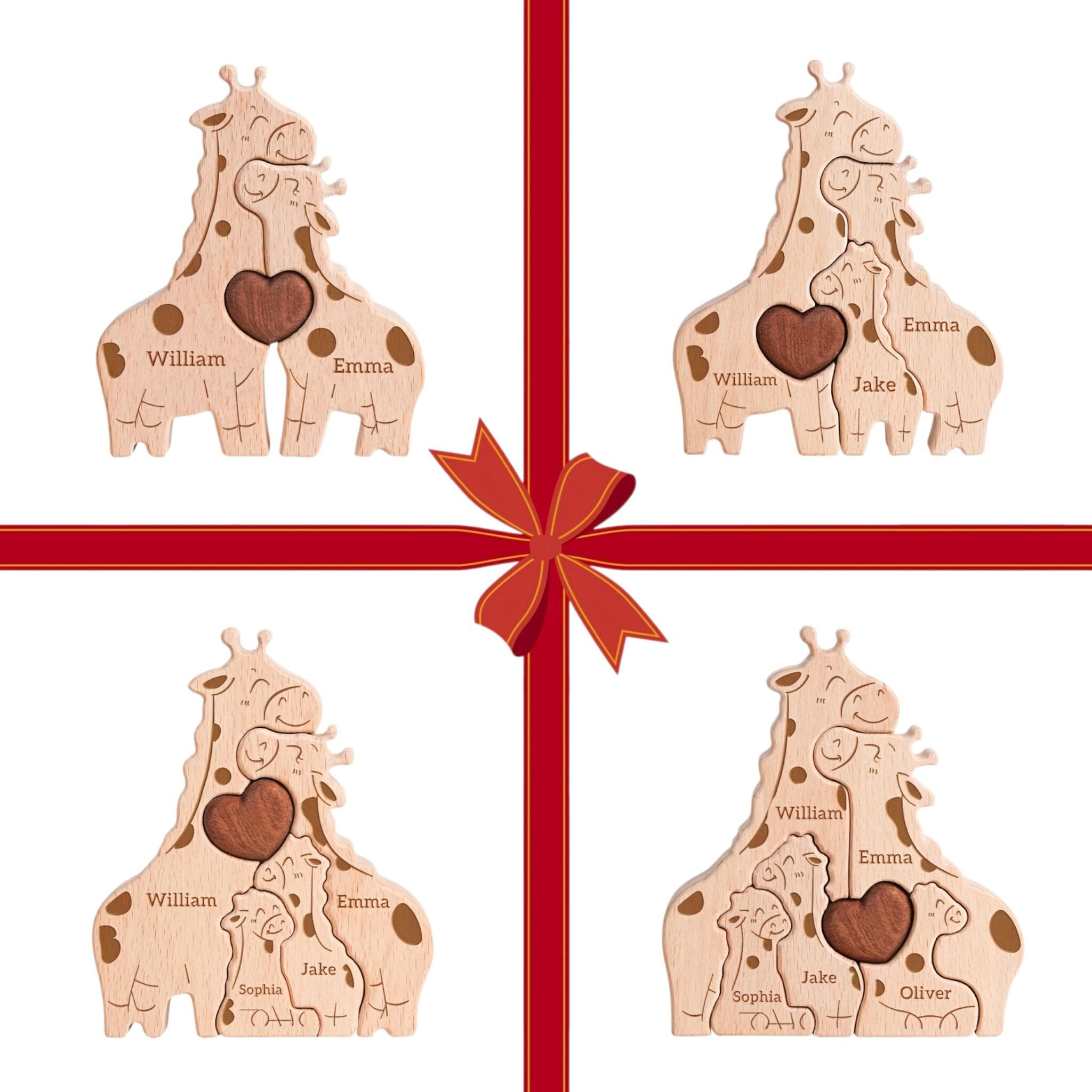 Personalised Giraffe Family Puzzle