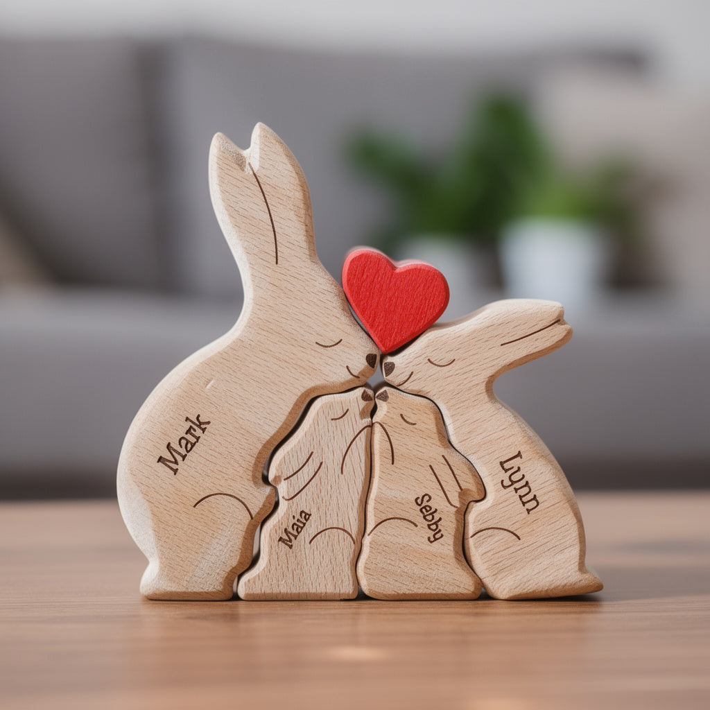 Personalised Rabbit Family Puzzle