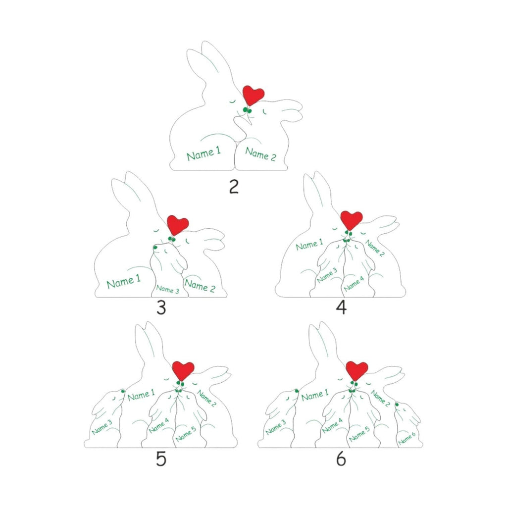 Personalised Rabbit Family Puzzle