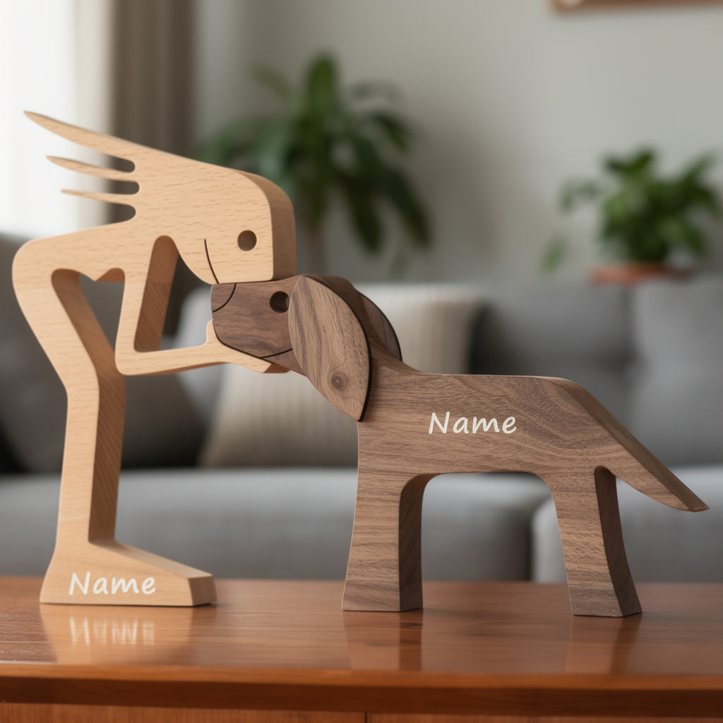 Personalised Man And Dog Keepsake