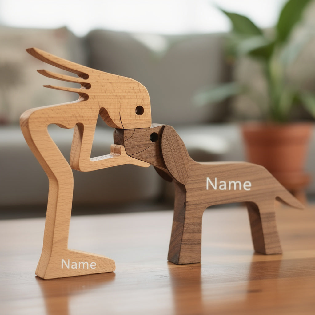 Personalised Man And Dog Keepsake