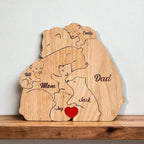 Personalised Wooden Bear Family Puzzle