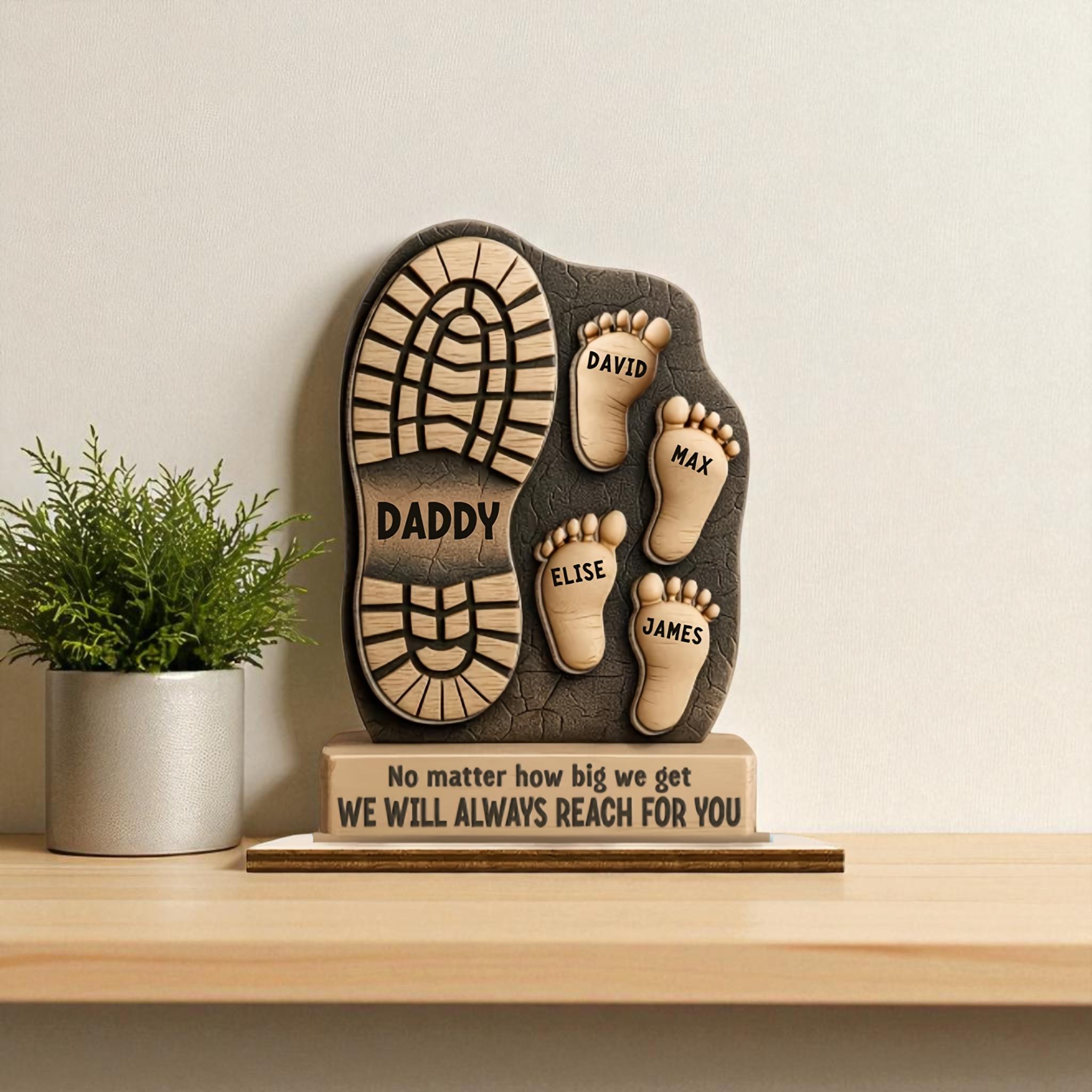 Personalised Dad Footprint Keepsake