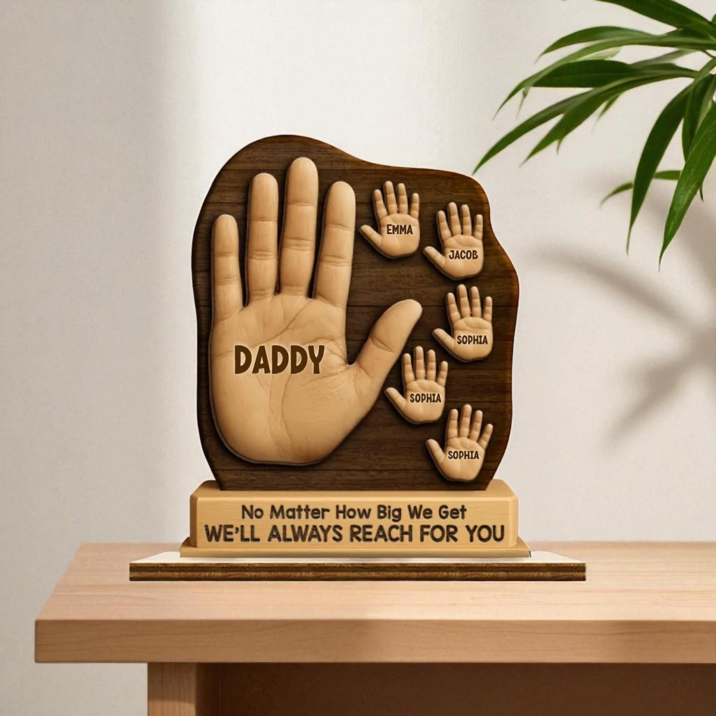Personalised Dad Handprint Keepsake