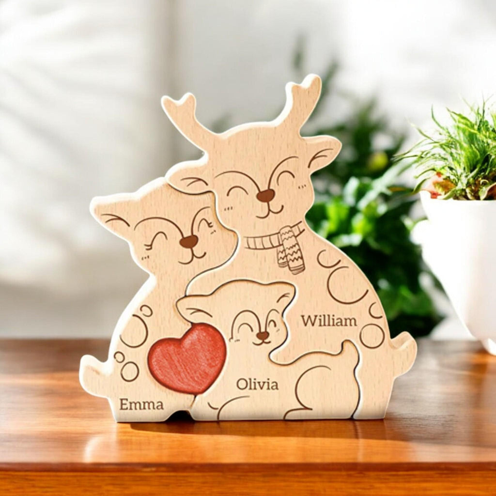 Personalised Deer Family Puzzle