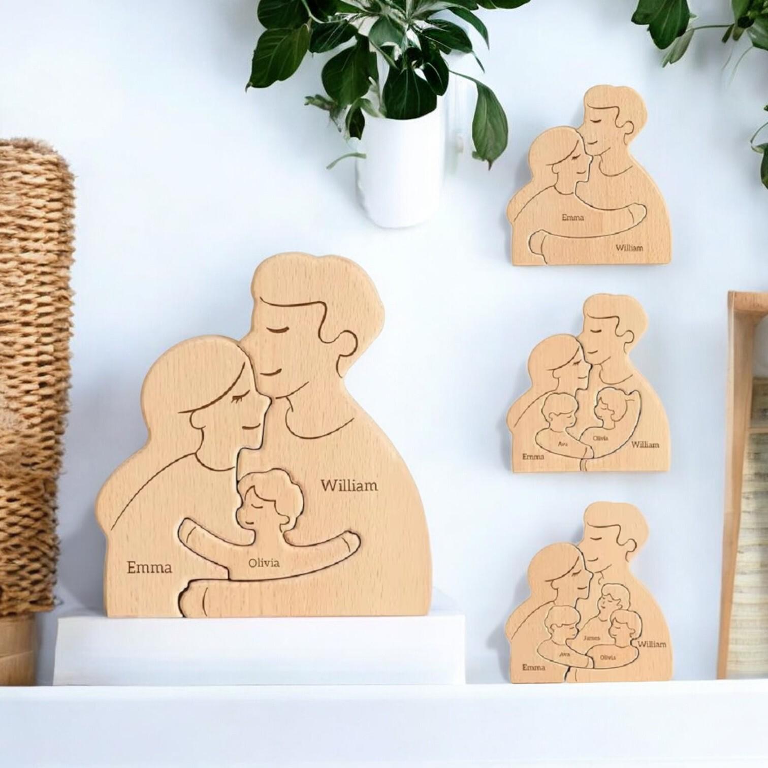 Personalised Hugging Family Puzzle