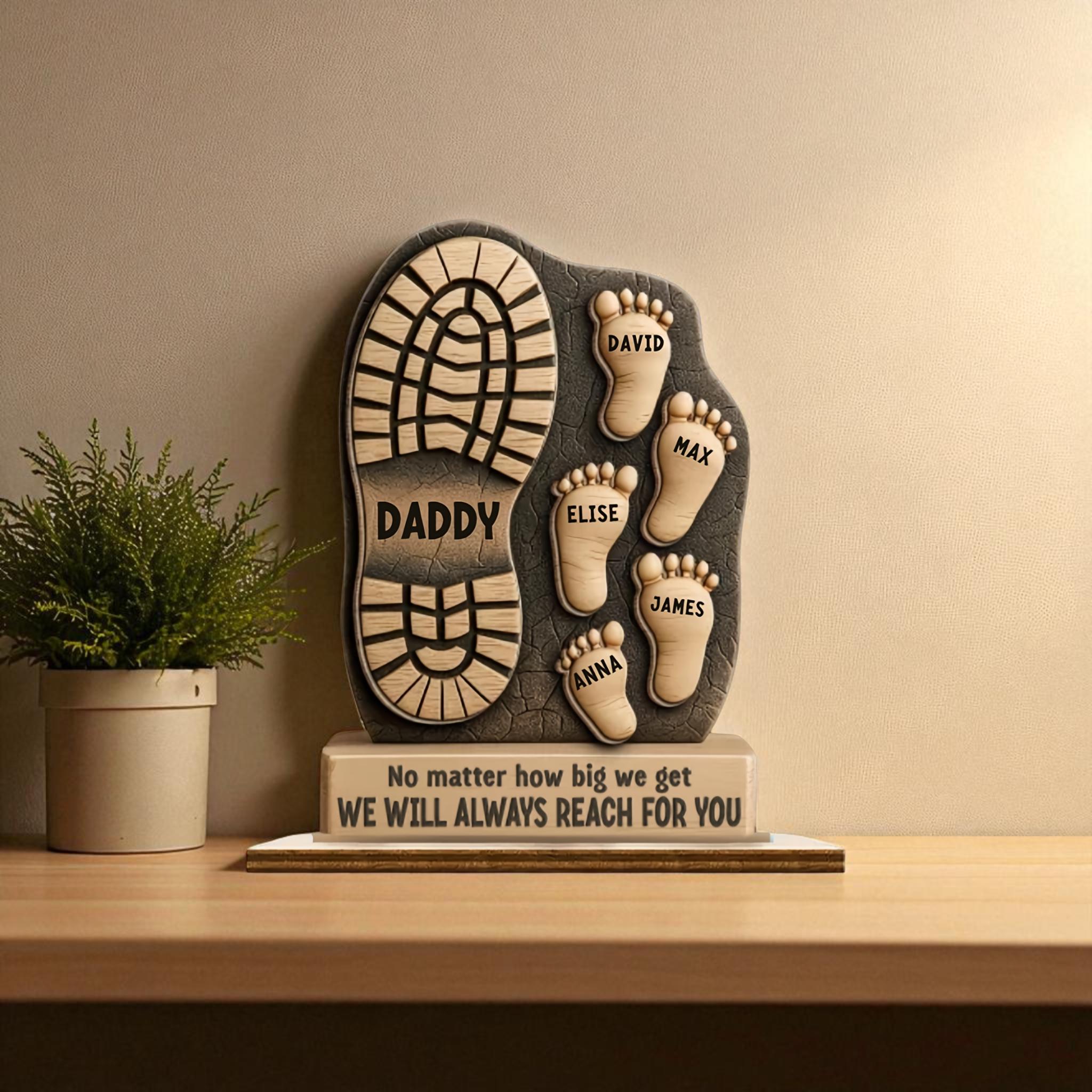 Personalised Dad Footprint Keepsake