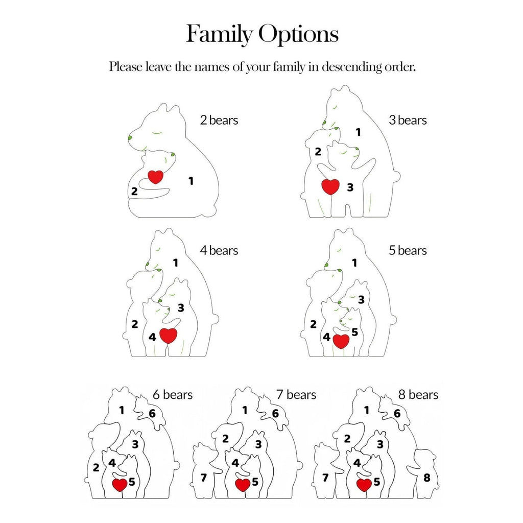 Personalised Single Parent Bear Puzzle
