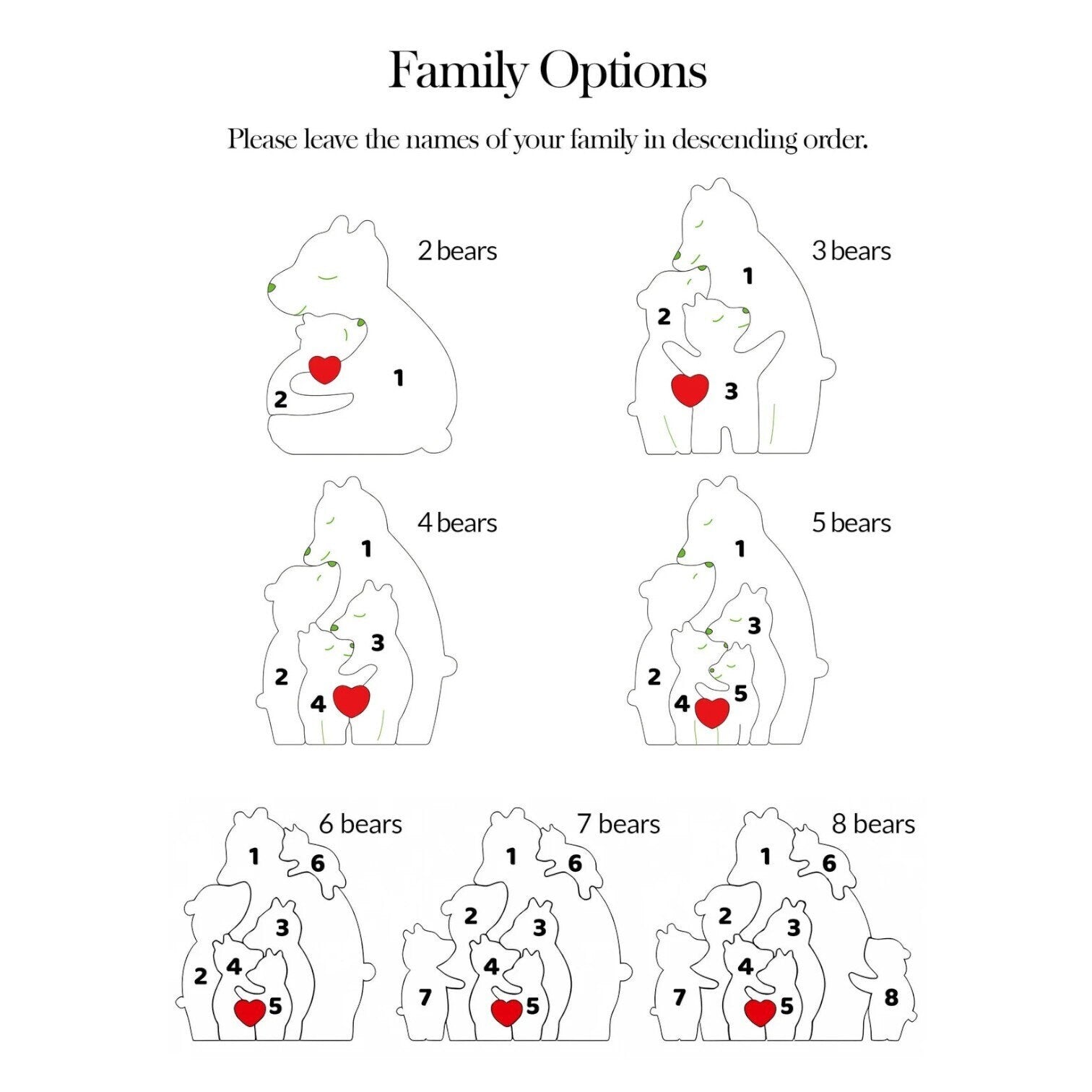Personalised Single Parent Bear Puzzle