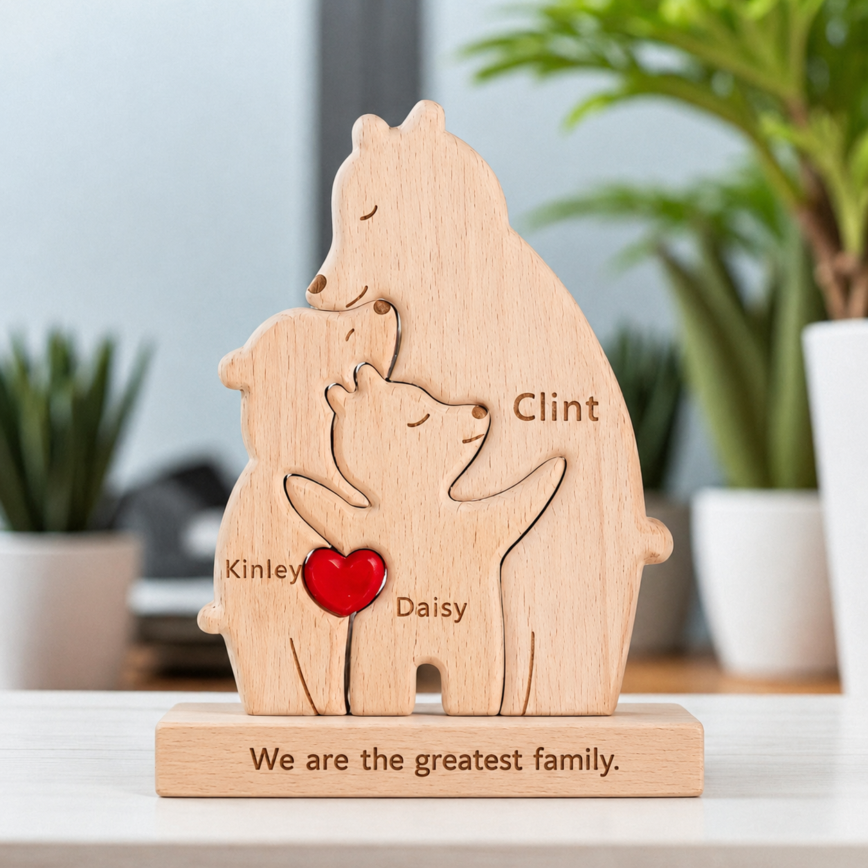 Personalised Single Parent Bear Puzzle