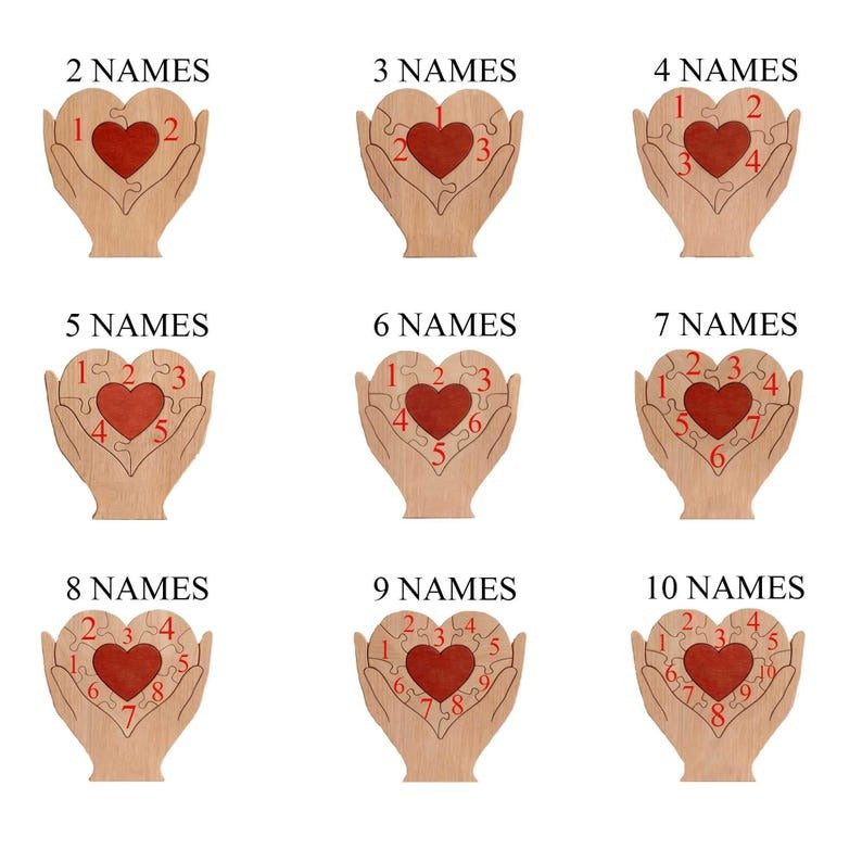 Mom Heart Puzzle – Personalized Wooden Keepsake