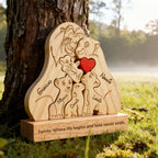 Lion Family Puzzle – Personalized Wooden Keepsake