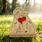 Lion Family Puzzle – Personalized Wooden Keepsake