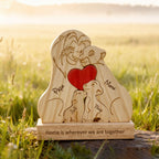 Lion Family Puzzle – Personalized Wooden Keepsake