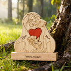 Lion Family Puzzle – Personalized Wooden Keepsake