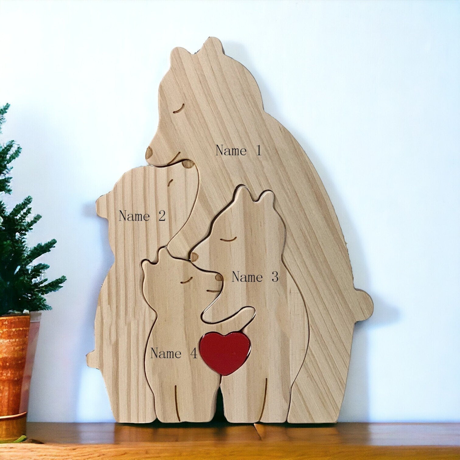 Personalised Single Parent Bear Puzzle